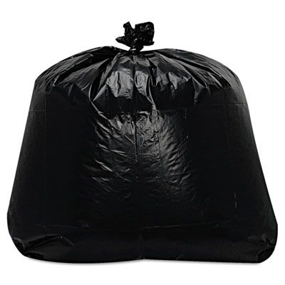 Trinity ML4347X 56 Gallon Garbage Bags / Trash Can Liners, 1.6 Mil, 23" x 20" x 47", Black - 100 / Case