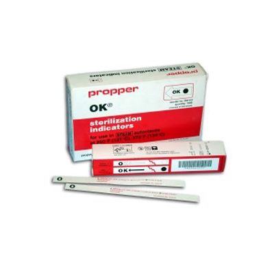 Propper Mfg 26410100 OK Sterilization Chemical Indicator Strip, 4 Inch - 250 / Case