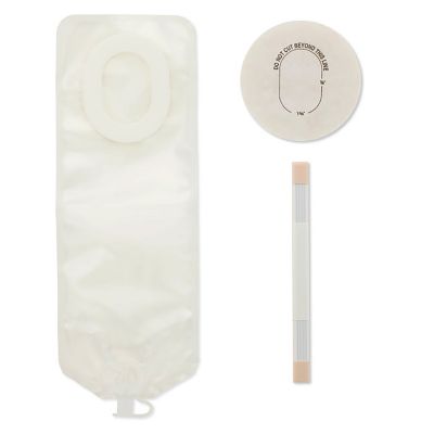 Hollister 3778 Pouchkins One-Piece Drainable Transparent Colostomy Pouch, 6" Length, 7/8 to 1-3/8" Stoma - 15 / Case