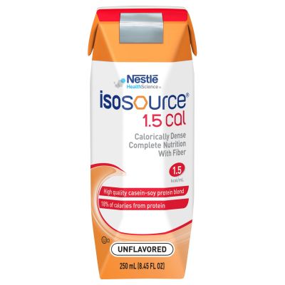 Nestle Health Isosource Tube Feeding Formula for Adults, 1.5 Cal / mL, Unflavored, 8.45 oz Carton - 24 / Case
