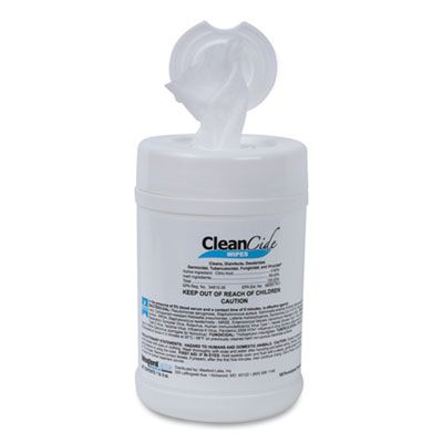Wexford 3130C160 CleanCide Disinfecting Wipes, Hospital Grade, Fresh Scent, 6.5" x 6", 160 / Canister - 12 / Case