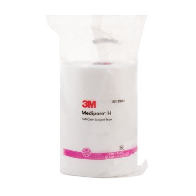 3M Medipore H Soft Cloth Surgical Tape, 4" x 10 Yds Roll - 12 / Case