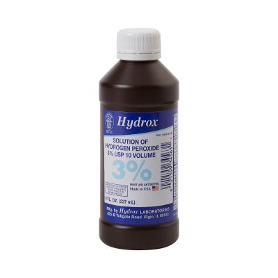 McKesson Hydrogen Peroxide 3% Antiseptic Topical Liquid, 8 oz - 12 / Case
