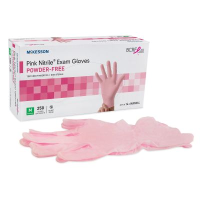 McKesson Nitrile Exam Gloves, Powder Free, Small, Pink - 2500 / Case